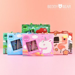 新易达-韩国杯具熊绘画套正品新款儿童蜡笔铅笔组合套装盒幼儿园礼物