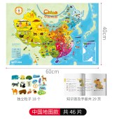 TOI木质磁性中国地图世界地图拼图