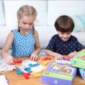 Pinwheel L型配对逻辑思维训练玩具儿童益智桌游智力开发拼图游戏
