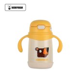 新易达文具-【杯具熊】2021年新款夏季款奇趣森林系列学饮杯吸管式儿童学饮杯