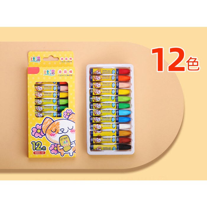 新易达文具-油画棒丝滑炫彩蜡笔绘画画套装幼儿童安全可水洗宝宝12色24色36色/2套