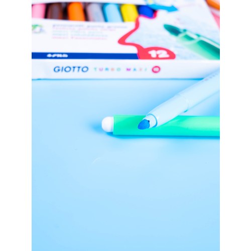 意大利GIOTTO齐多 Giotto Turbo12色透明盒装细杆水彩笔