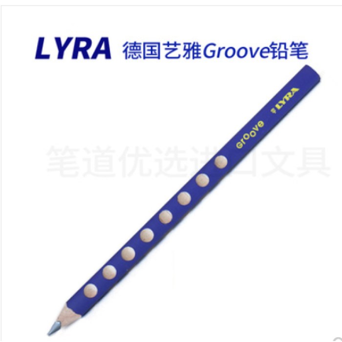 德国LYRA天琴Groove graphite 粗杆洞洞HB书写铅笔12支纸盒装