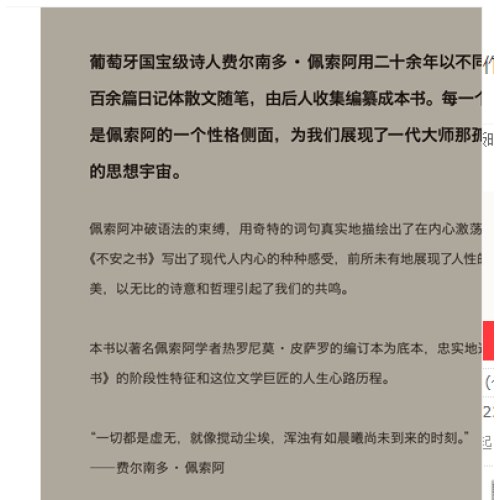 不安之书