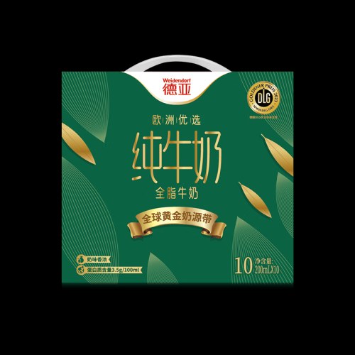 德亚欧洲优选（黄金奶源带）全脂牛奶200ml*10礼盒