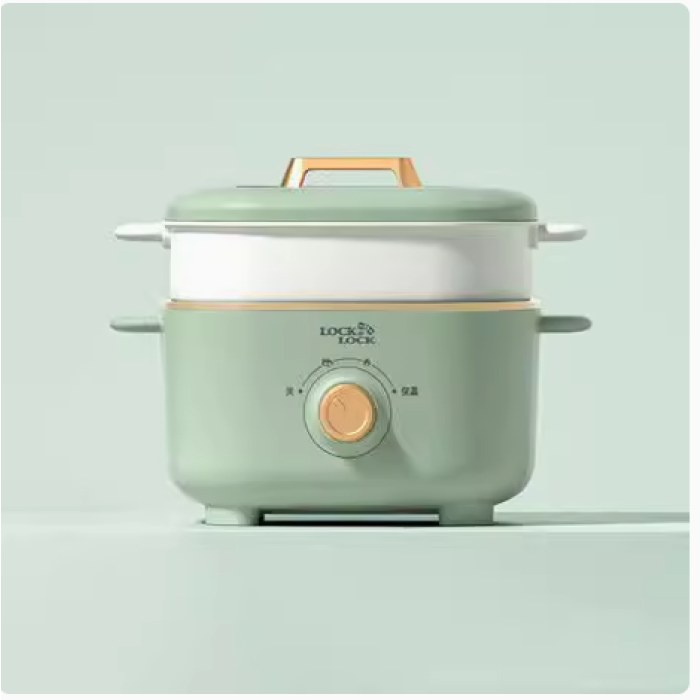 乐扣EJP1527RED/EJP1527GRN液体加热器（电火锅）2.5L不粘涂层 批
