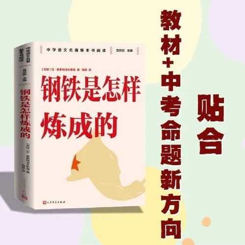 钢铁是怎样炼成的 整本书阅读语文教材七年级下册推荐书目 中学语文名著整本书阅读丛书 全本无删减 名师教学手帐 双色印刷装帧 人民文学出版社