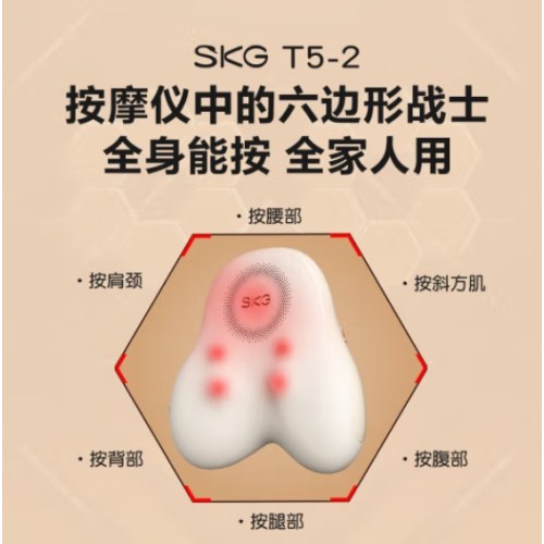 SKG T5 系列2代 腰部按摩器 豪华款_米色