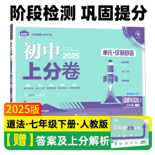 2025版理想树初中上分卷政治 七年级下册道德与法治 阶段检测巩固提分 人教版