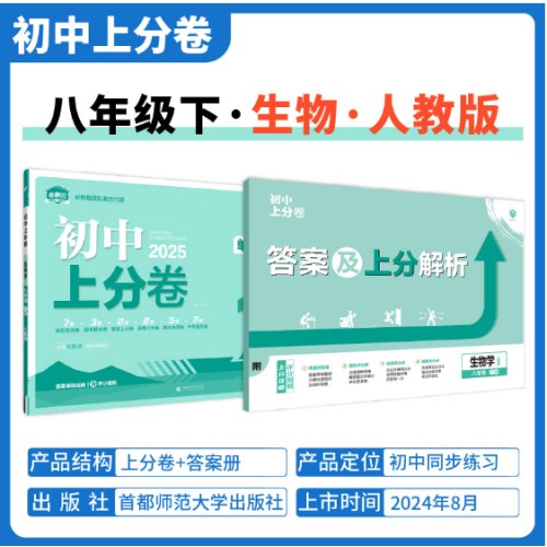 2025版理想树初中上分卷八年级下册生物 阶段检测巩固提分 人教版