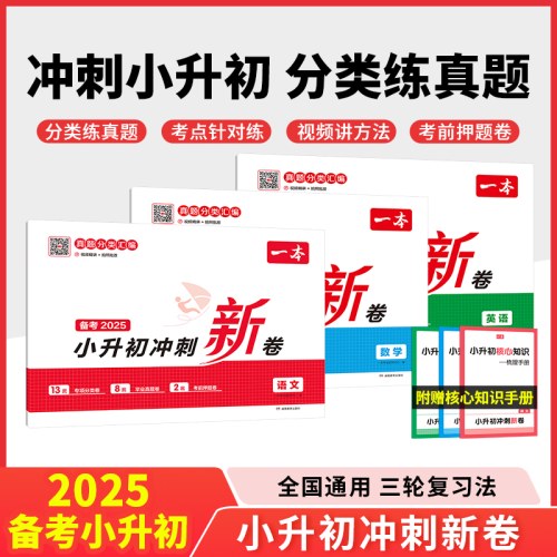 2025一本小升初冲刺新卷全套3册语文数学英语真题卷+专题卷+模拟卷期中期末单元卷六年级总复习小学升初中专用升学毕业考试测试卷练习册
