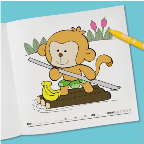 我的涂色本男孩篇新版套装3本涂鸦图画本趣味填色本幼儿童学画画