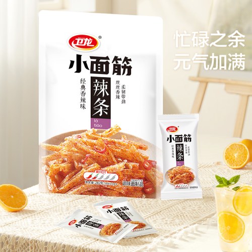 卫龙 小面筋麻辣儿时辣条散装39包小包装年货怀旧零食休闲食品