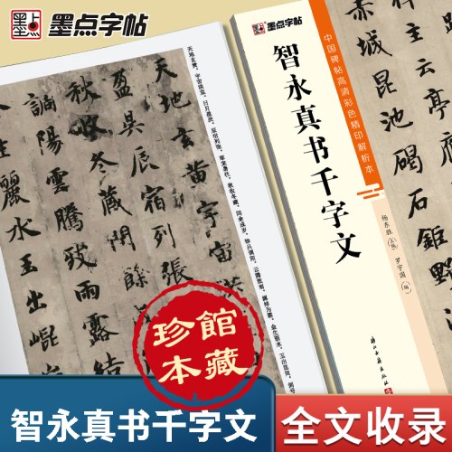 墨点字帖：中国碑帖高清彩色精印解析本-智永真书千字文