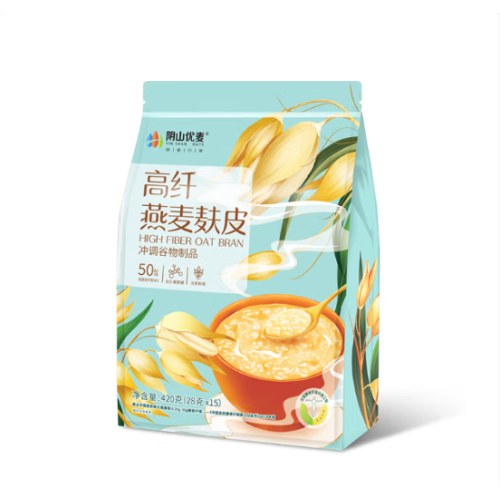 阴山优麦高纤燕麦麸皮420g*3袋 无蔗糖燕麦片健康早餐