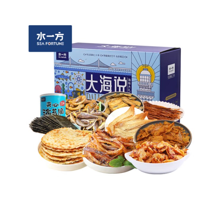 水一方 SEA FORTUNE海味缤纷礼盒620g*2盒 大连特产伴手礼送礼团购海味零食