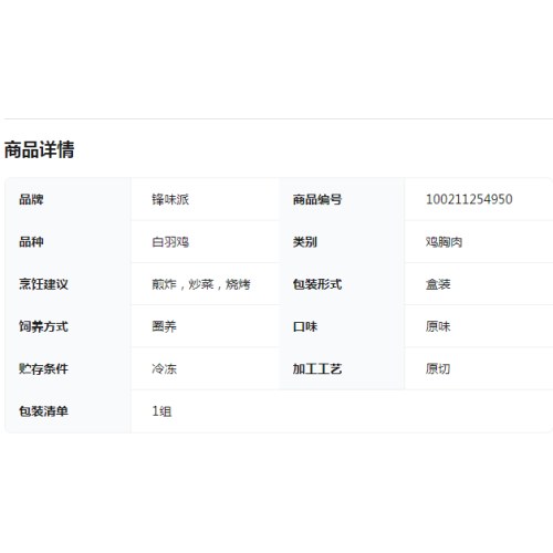 锋味派 无抗原味鸡排 鸡胸肉净重1600g/16片低脂高蛋白儿童早餐无添加