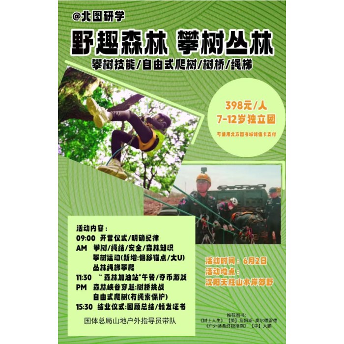 野趣森林攀树营