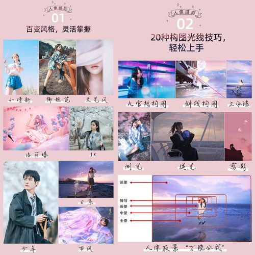 人像摄影构图、摆姿、后期调色108招