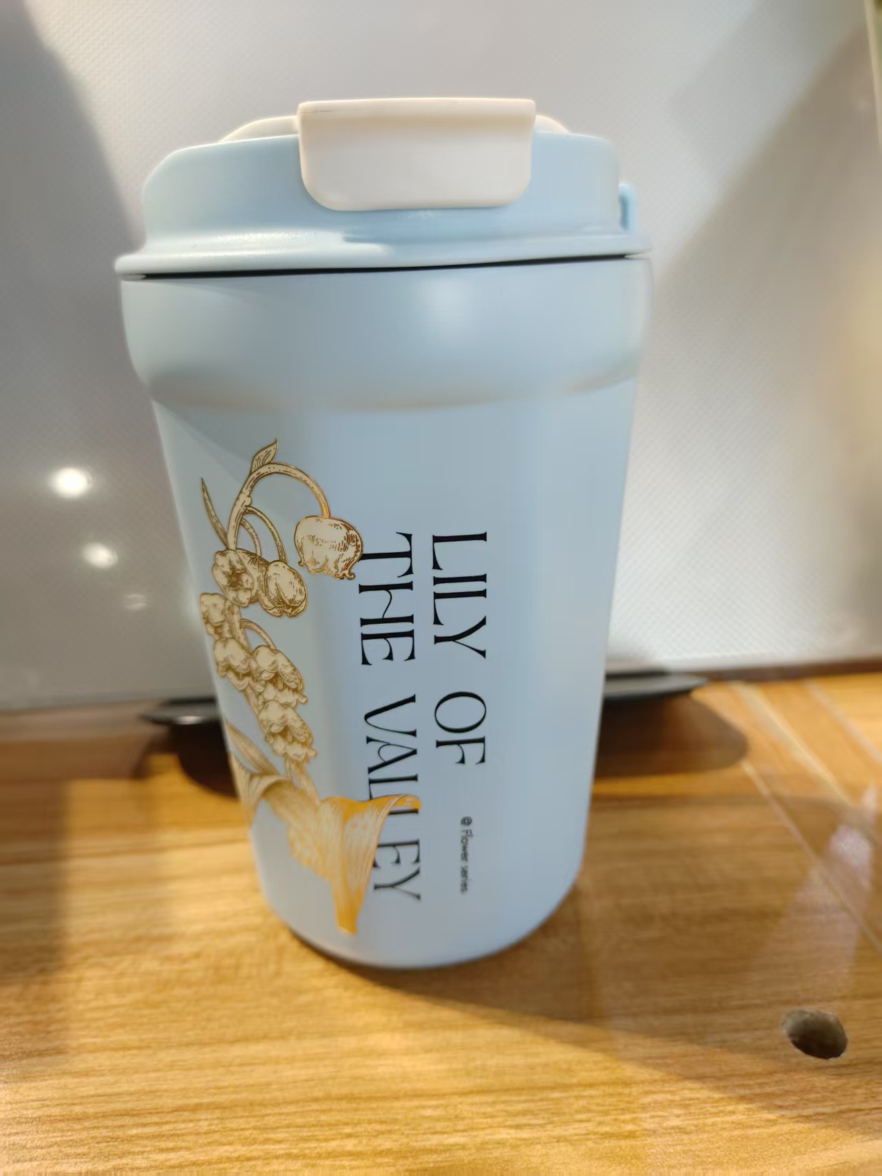 铃兰系列菱形咖啡杯390ML屿蓝