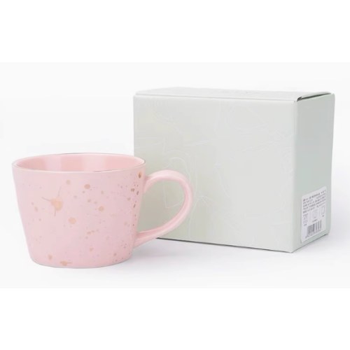 JOYYE咖啡杯陶瓷马克杯泼墨杯子-粉色