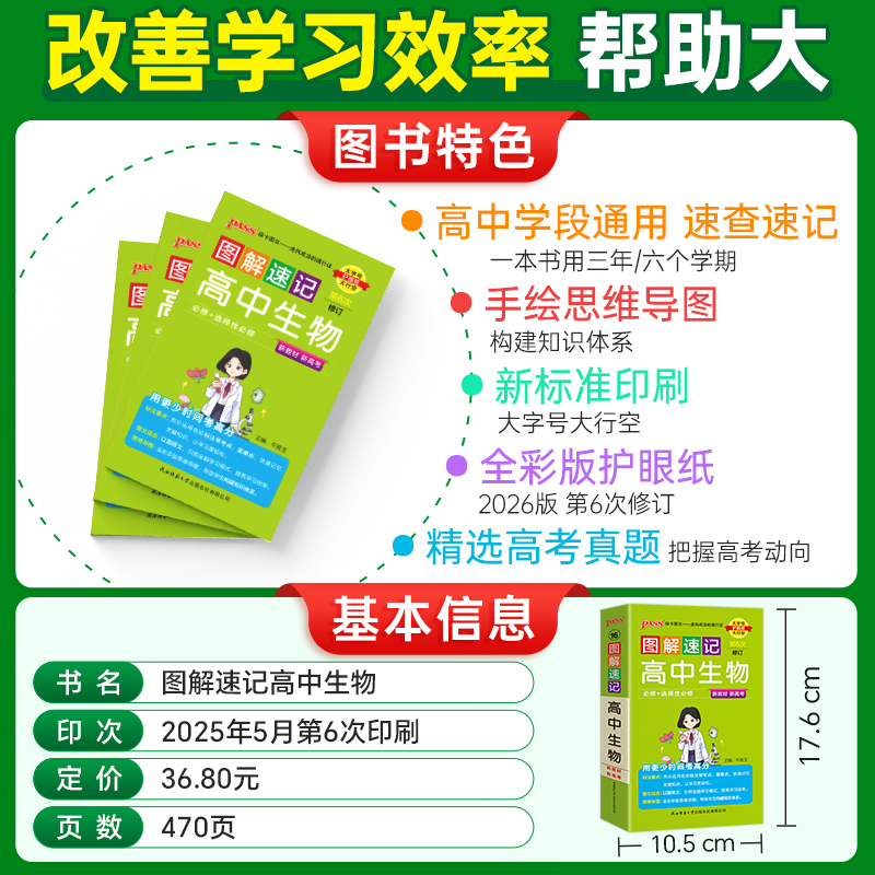 2026-16图解速记·高中生物(必修＋选择性必修)(第6次修订)(新教材新高考）