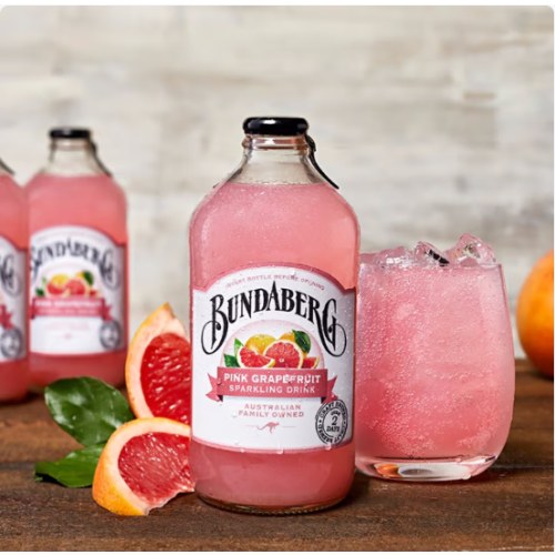 宾得宝（Bundaberg）含气葡萄柚汁饮料375ml*6玻璃瓶装 澳州网红露营发酵果汁气泡水