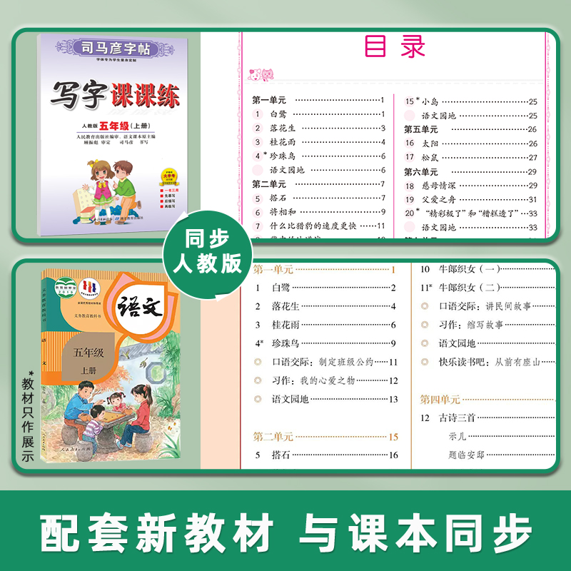 司马彦字帖-写字课课练-五年级（2025秋上册）（人教版）
