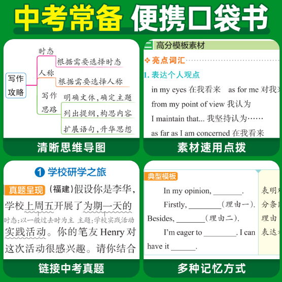 图解速记-初中英语万能作文模板(2026全彩版)