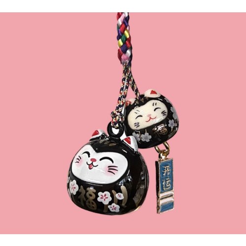 祈星阁招财猫水音铃铛钥匙扣创意女生书包手机卡通礼物小挂件