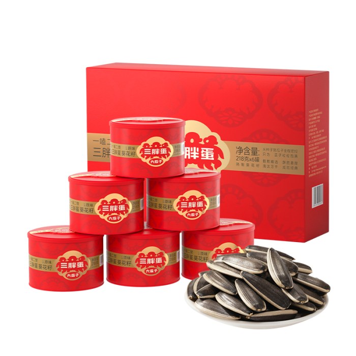 三胖蛋美满时嗑组合款礼盒/////原味218g*6罐/盒