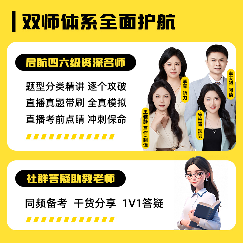 大学英语六级轻过书课包（函套4册）