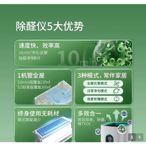 希望树 空气净化器智能除甲醛仪新家快速除醛除异味净化空气