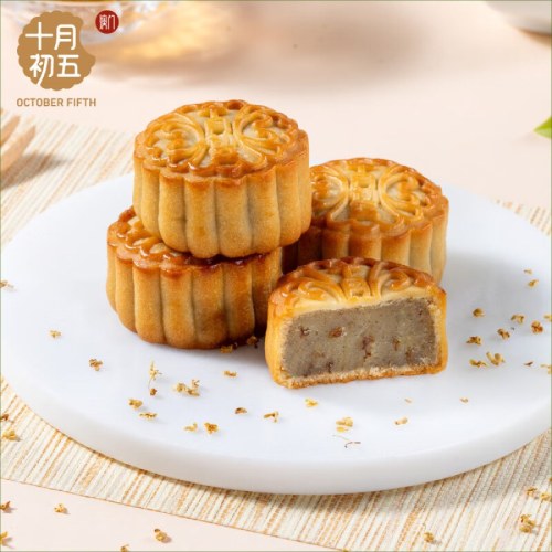 十月初五花好月圆月饼礼盒 (铁盒) 1000g