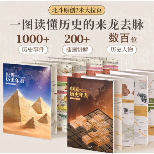 新版历史年表（中国历史年表+ 世界历史年表）2册套装