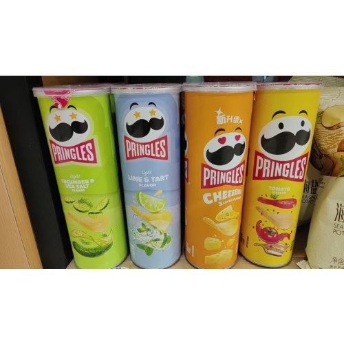 品客110g番茄味薯片 品客110g浓香奶酪味薯片 品客110g青瓜撞海盐风味薯片 品客110g青柠芝士挞风味薯片
