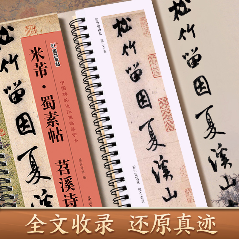 墨点字帖：中国碑帖近距离临摹字卡-米芾·蜀素帖苕溪诗帖