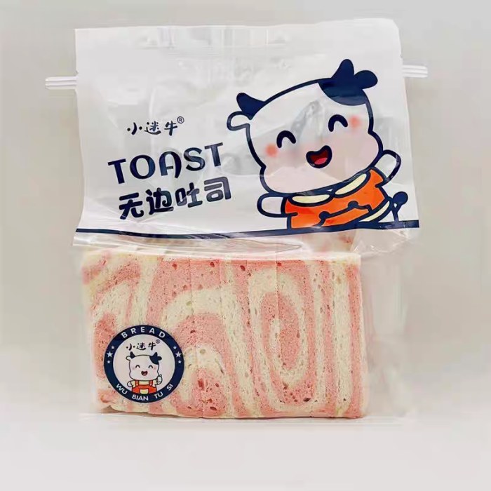 小迷牛350g无边全麦（牛奶草莓味）吐司