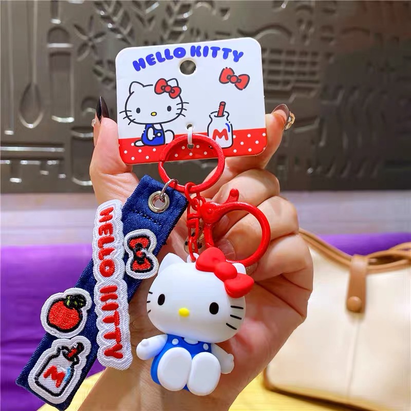 YSK03381三丽鸥家族牛仔布系列手绳扣-凯蒂猫