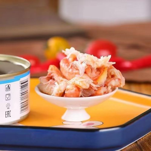 俄罗斯原装进口帝王蟹蟹腿肉罐头