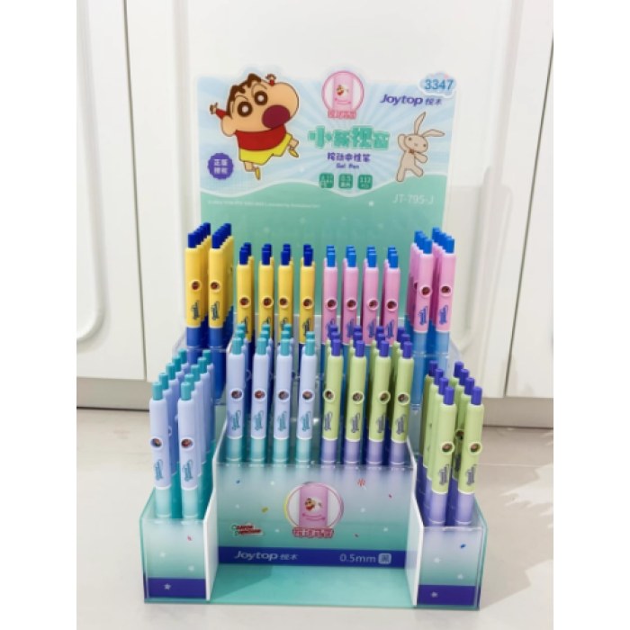 Joytop悦木小新甜品系列按动开窗中性笔速干(4支一套 ）
