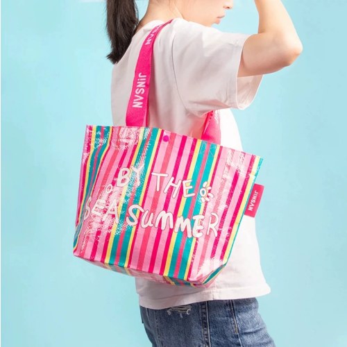 编织手提袋小号12款-By the sea summer