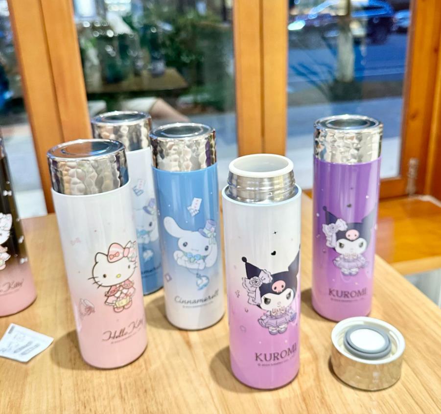 3135琉纹保温杯320ml（凯蒂猫-白粉）