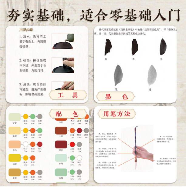 墨点美术：大字大图视频版·写意入门教程