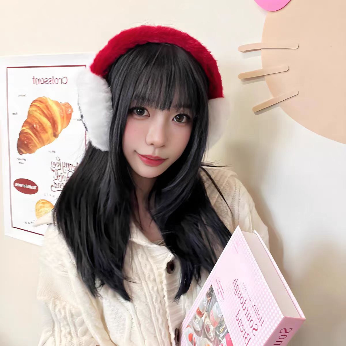 ET25406三丽鸥家族系列耳暖-牛仔布刺绣KT猫