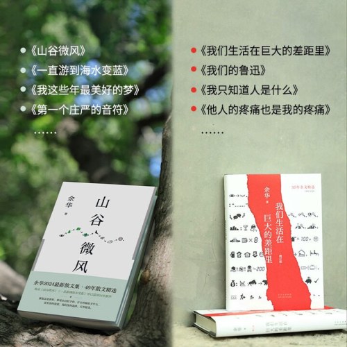 余华 山谷微风 我们生活在巨大的差距里 共2册 收录新作 经典名篇