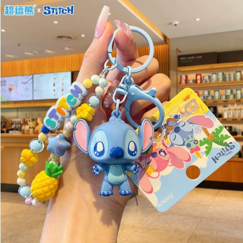 史迪奇夏日沙滩系列-珠链PVC挂件