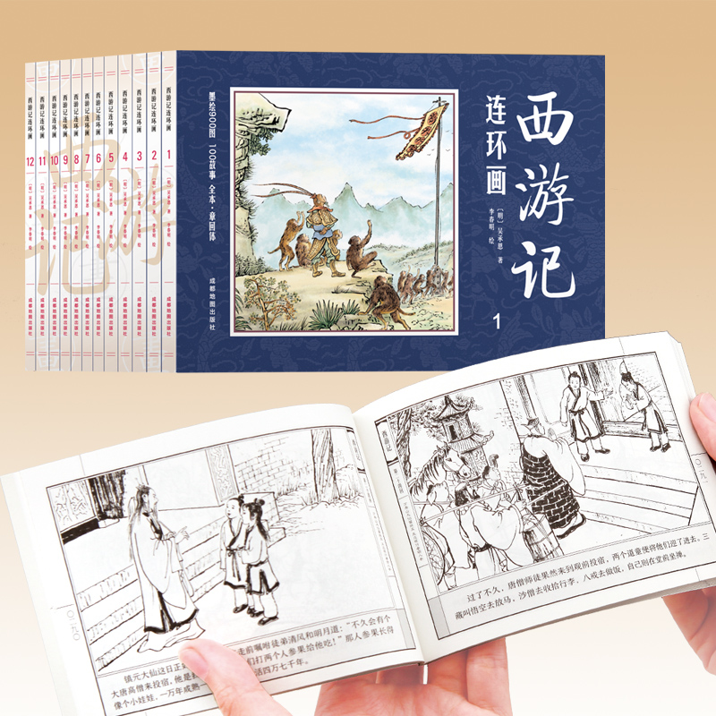 中国四大名著古典文学连环画：西游记连环画全12册