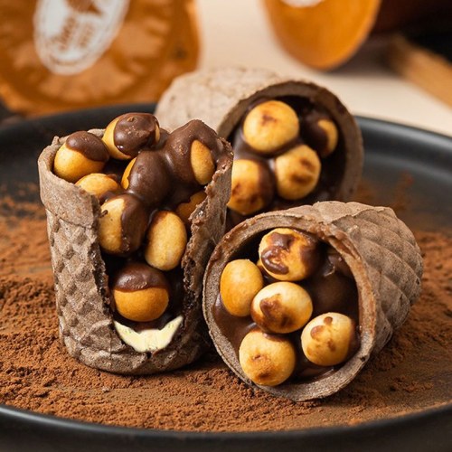 巧克力爆浆夹心脆脆杯饼干