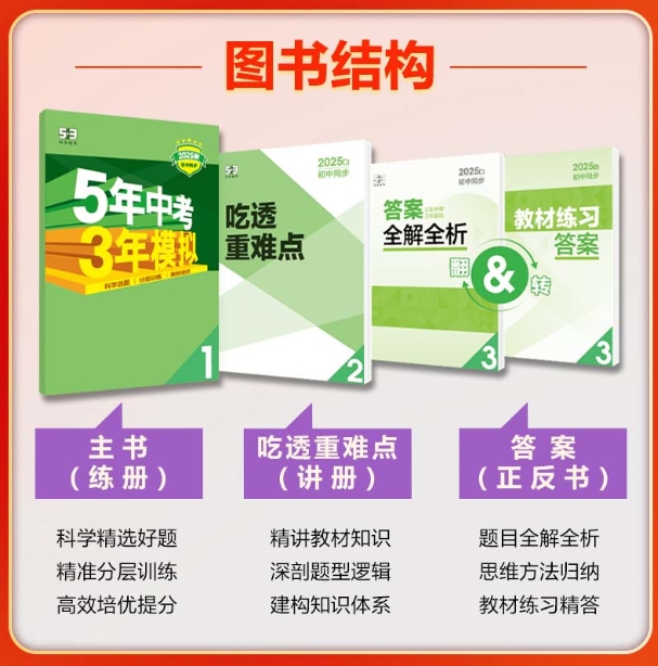 5年中考3年模拟：初中数学七年级（2026春下册）（人教版）